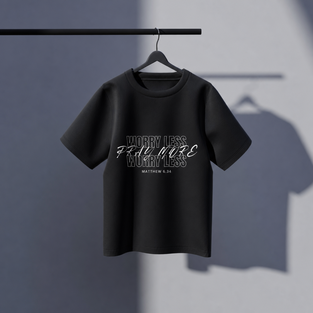 Worry Less, Pray More - Black